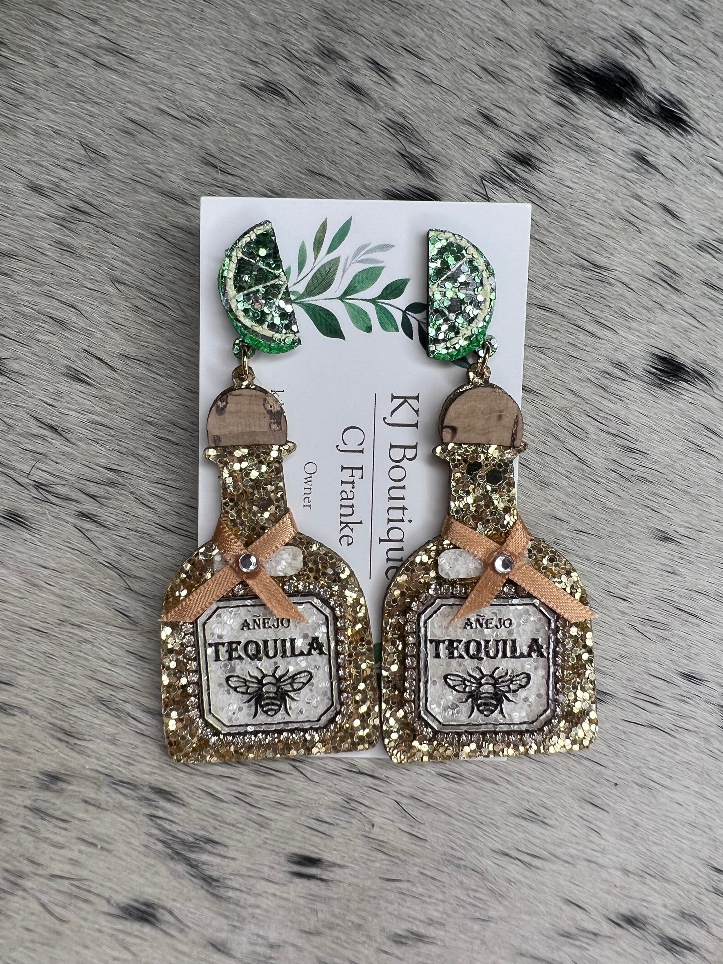 Liquor Bottle Earrings Asst