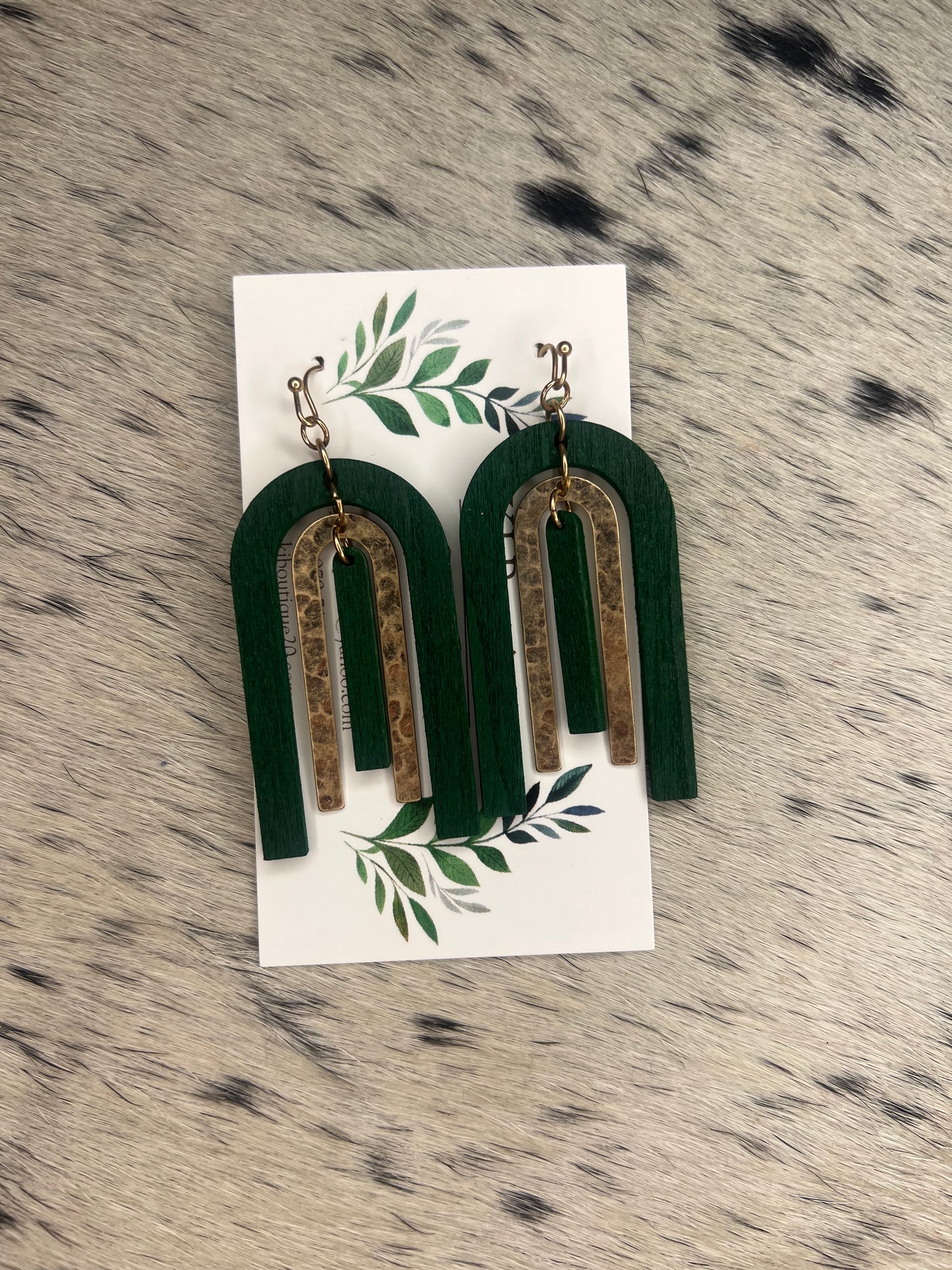 Wooden/Metal Earrings Asst