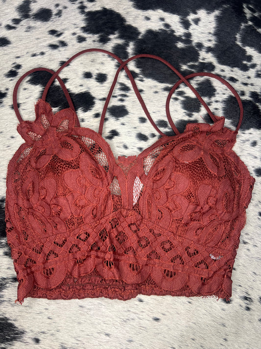 Double Strap Rust Bralette