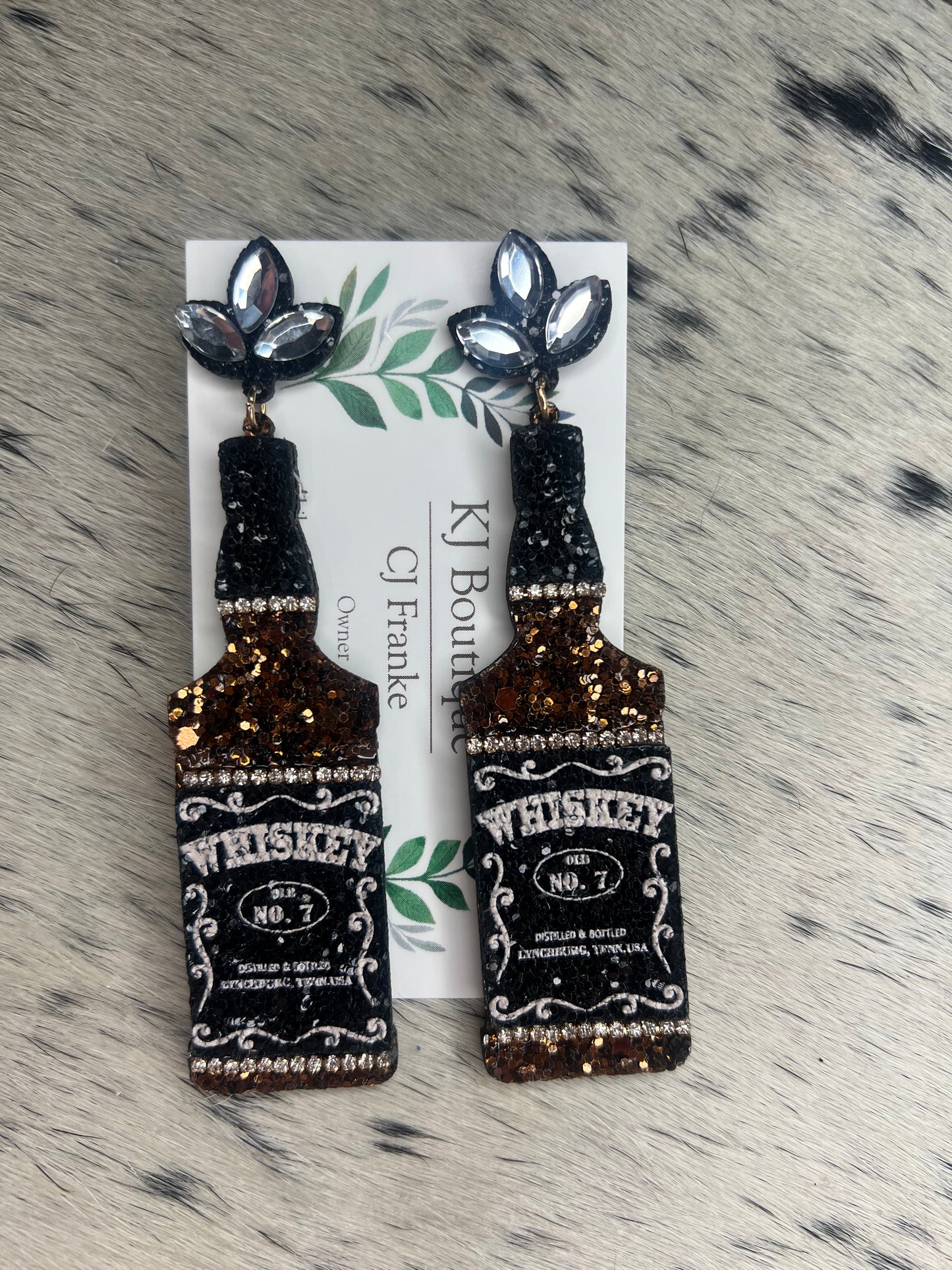 Liquor Bottle Earrings Asst