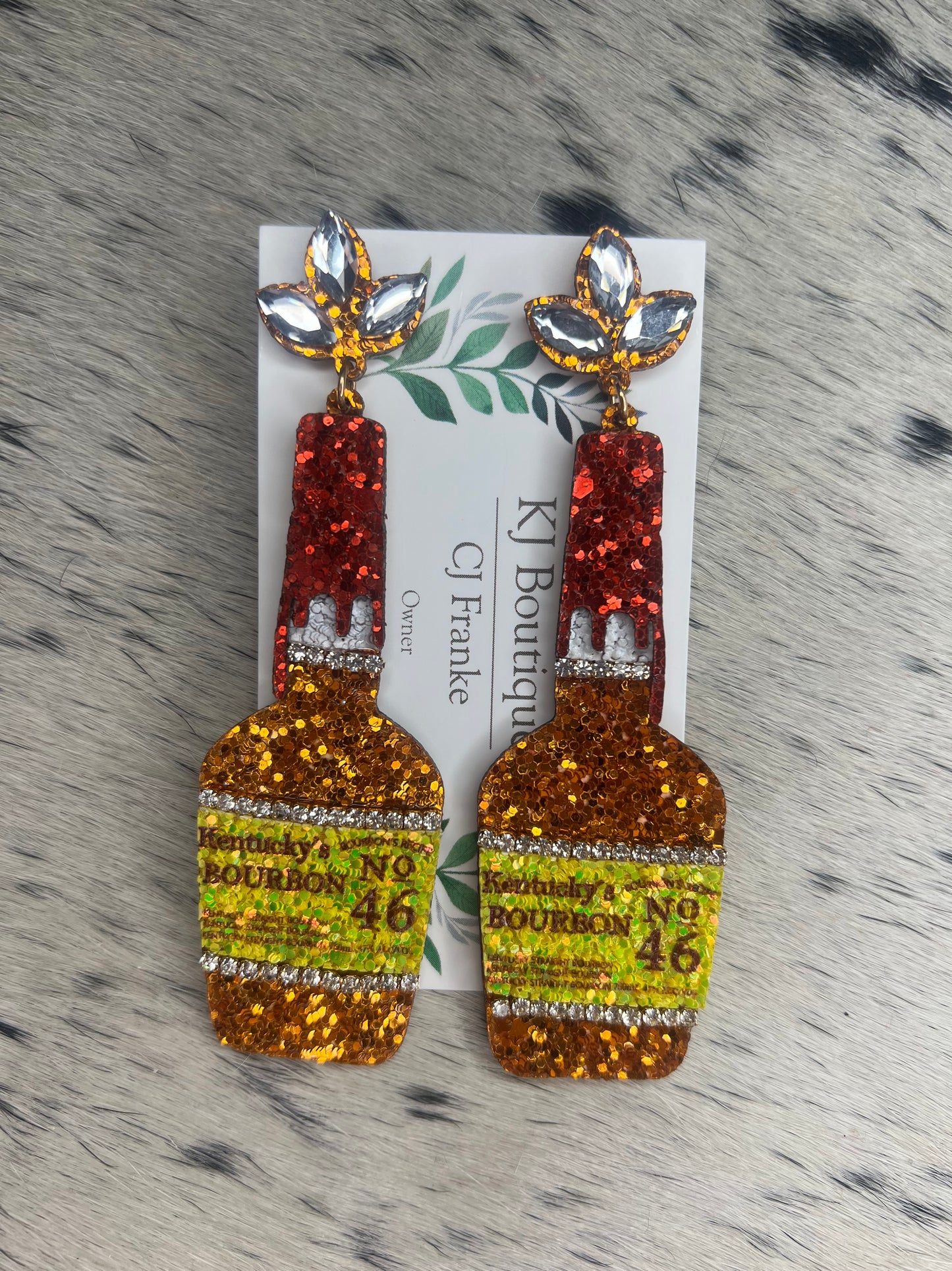 Liquor Bottle Earrings Asst