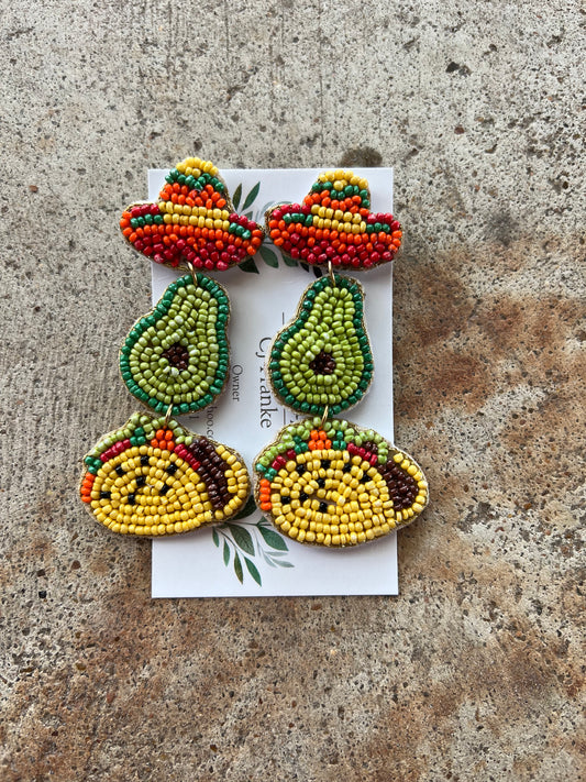 Taco Earrings Asst