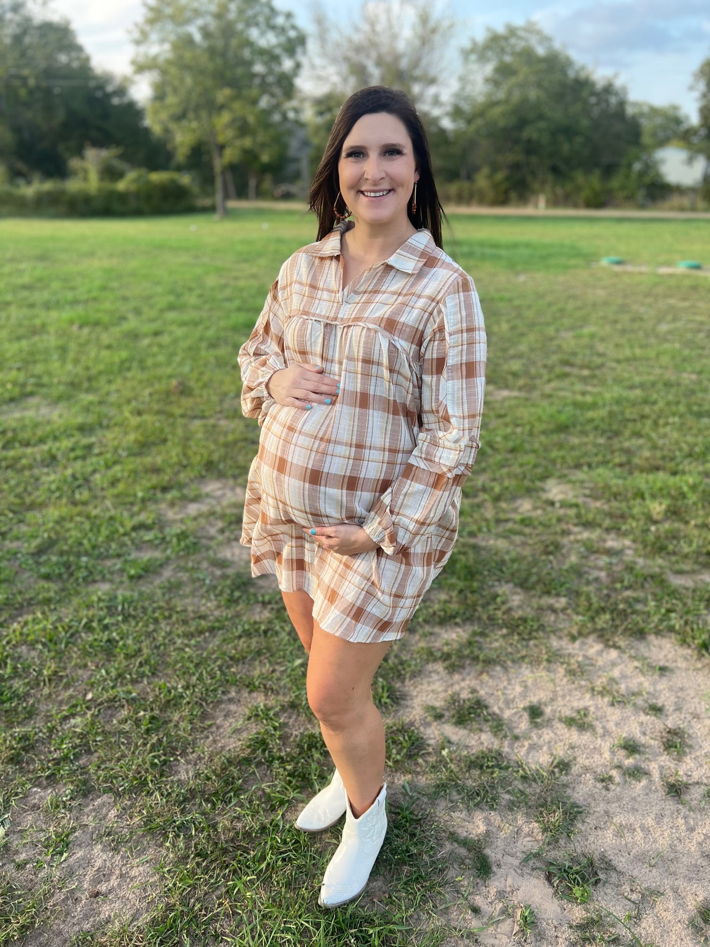 Brown Babydoll Dress