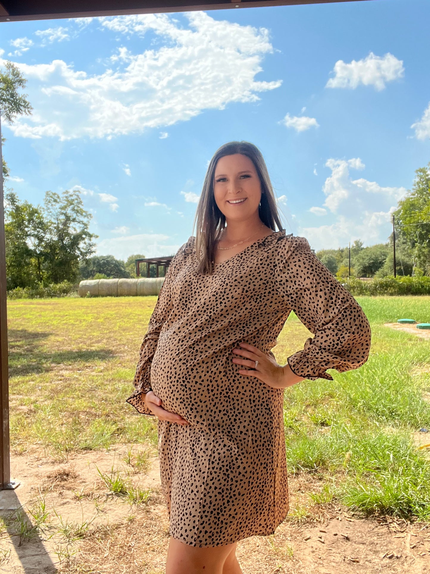 Leopard LS Dress
