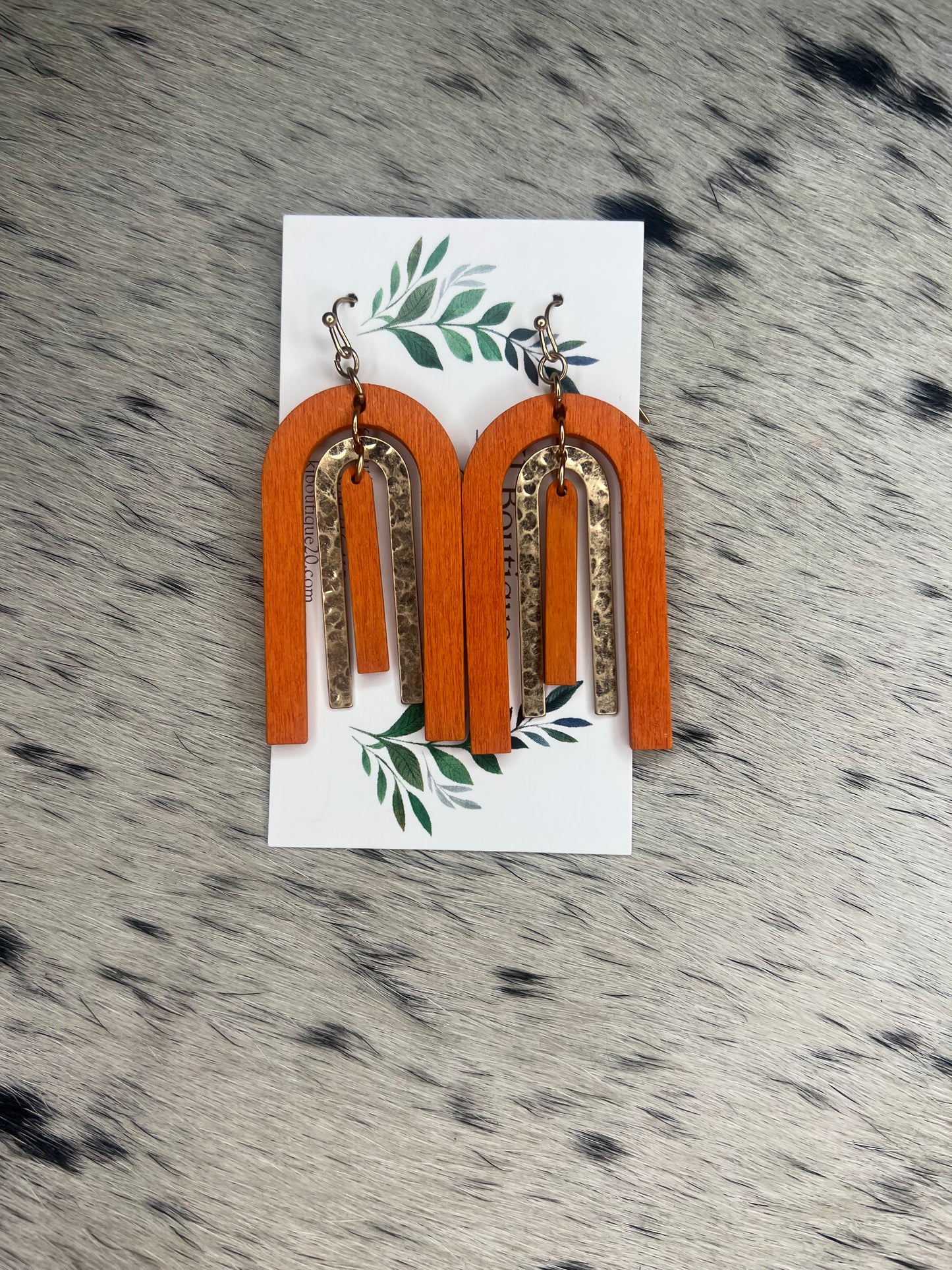 Wooden/Metal Earrings Asst