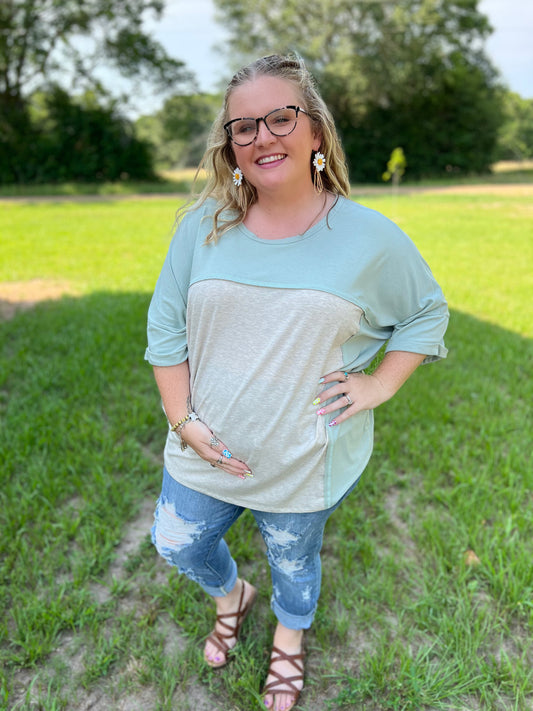 Color Block Plus Top