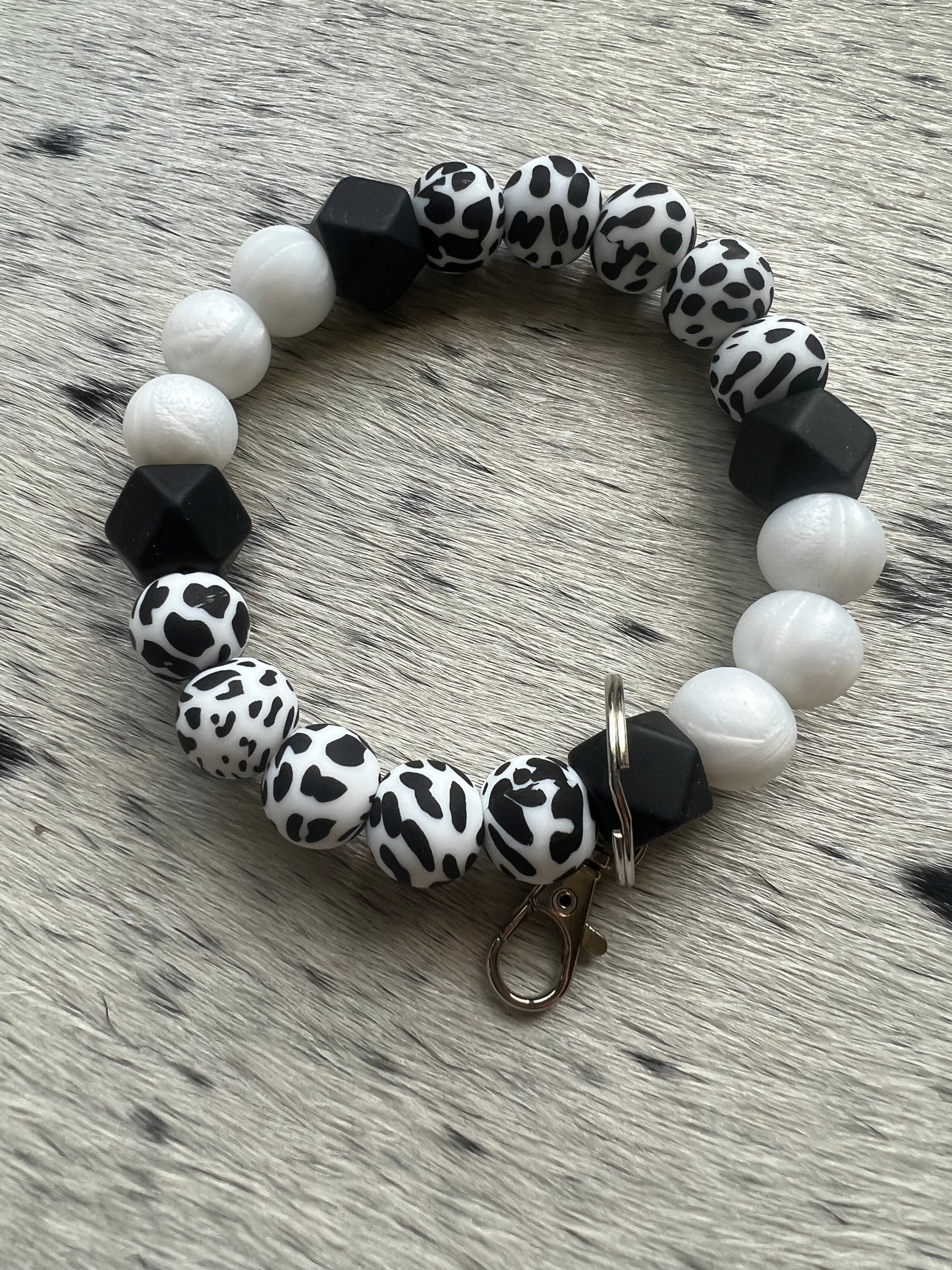 Cow Print Wristlet