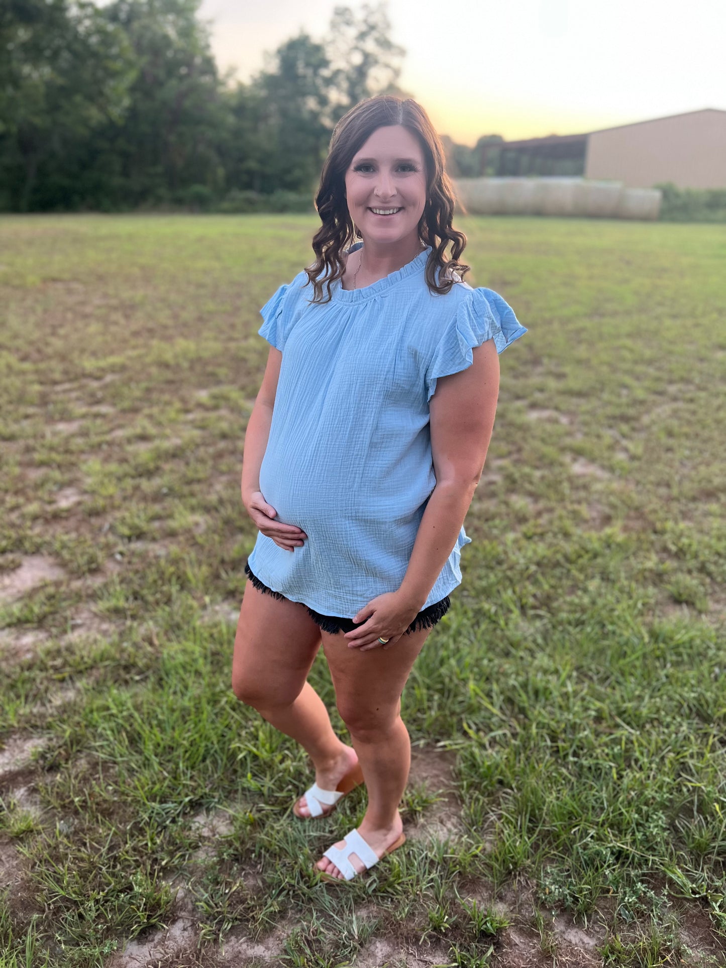 Blue Basic Top
