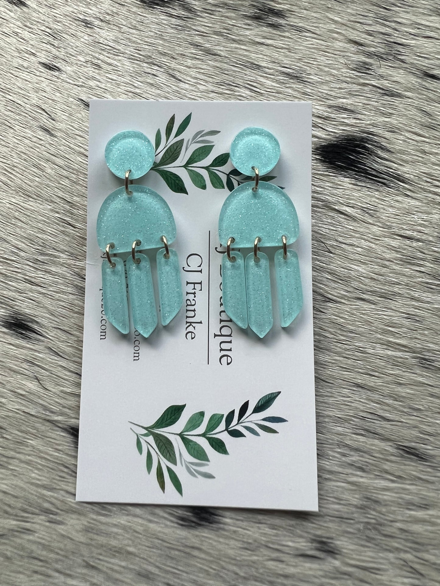 Resin Dangle Earrings Asst