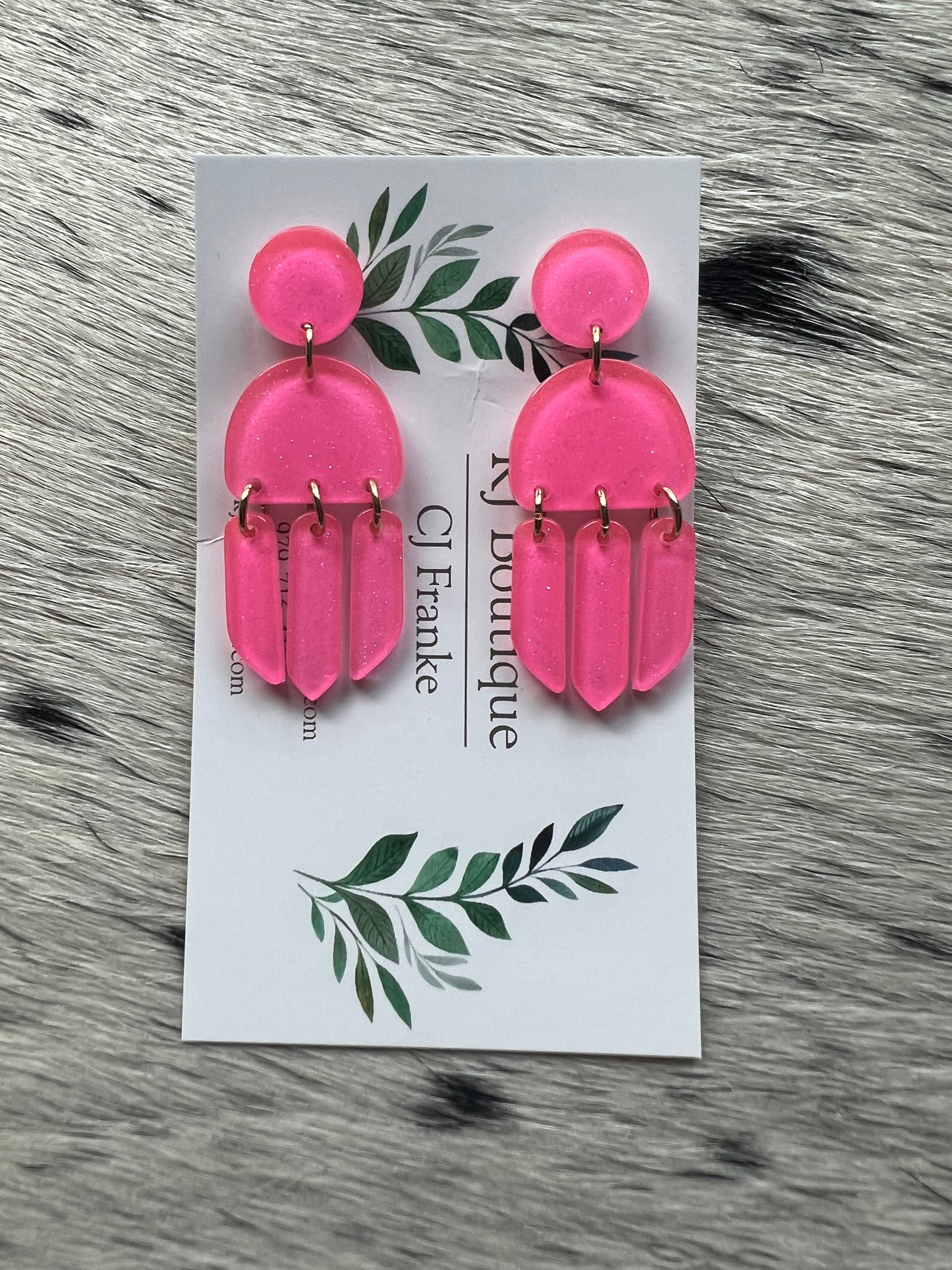 Resin Dangle Earrings Asst