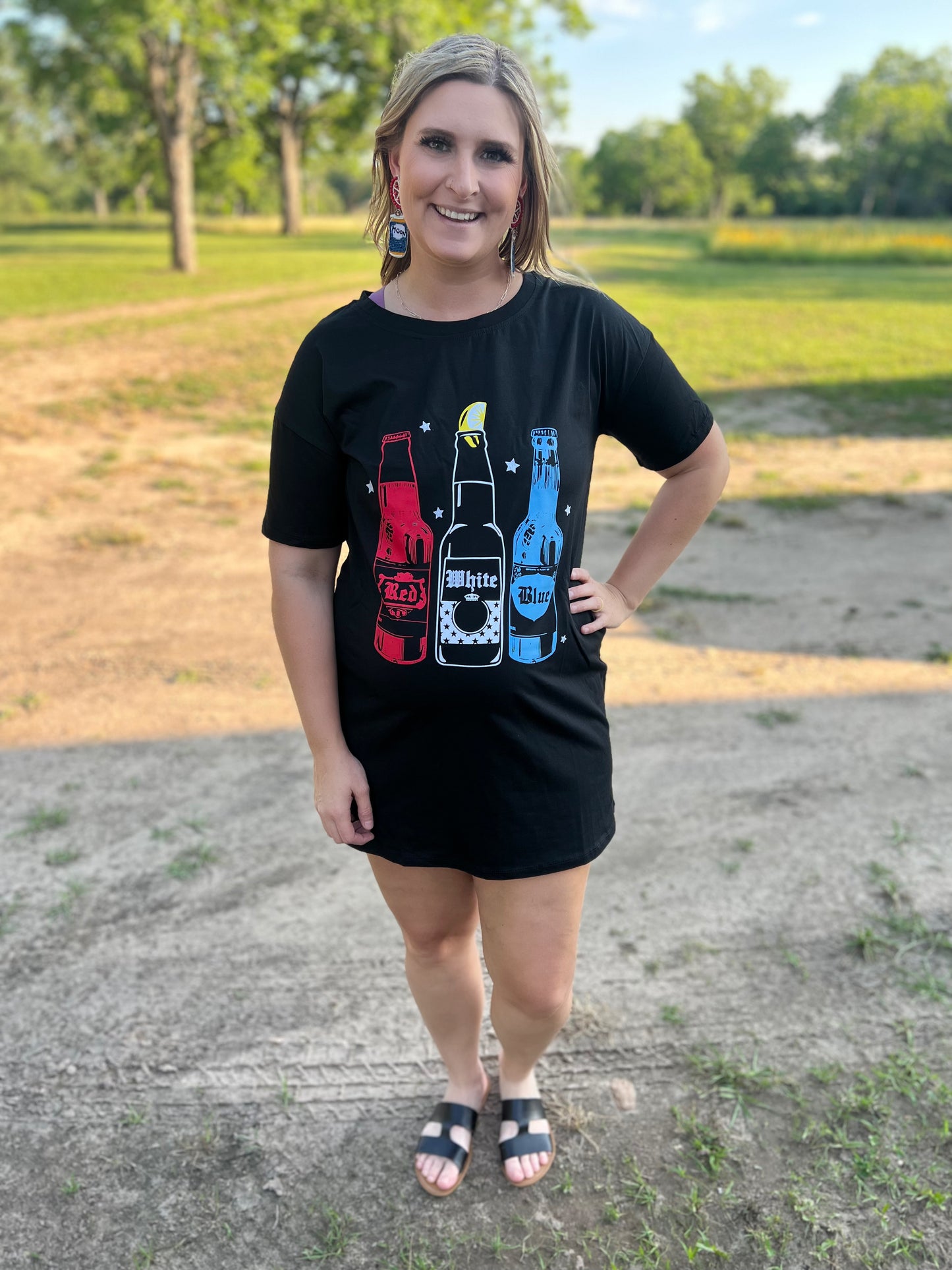 Red, White & Blue Tshirt Dress