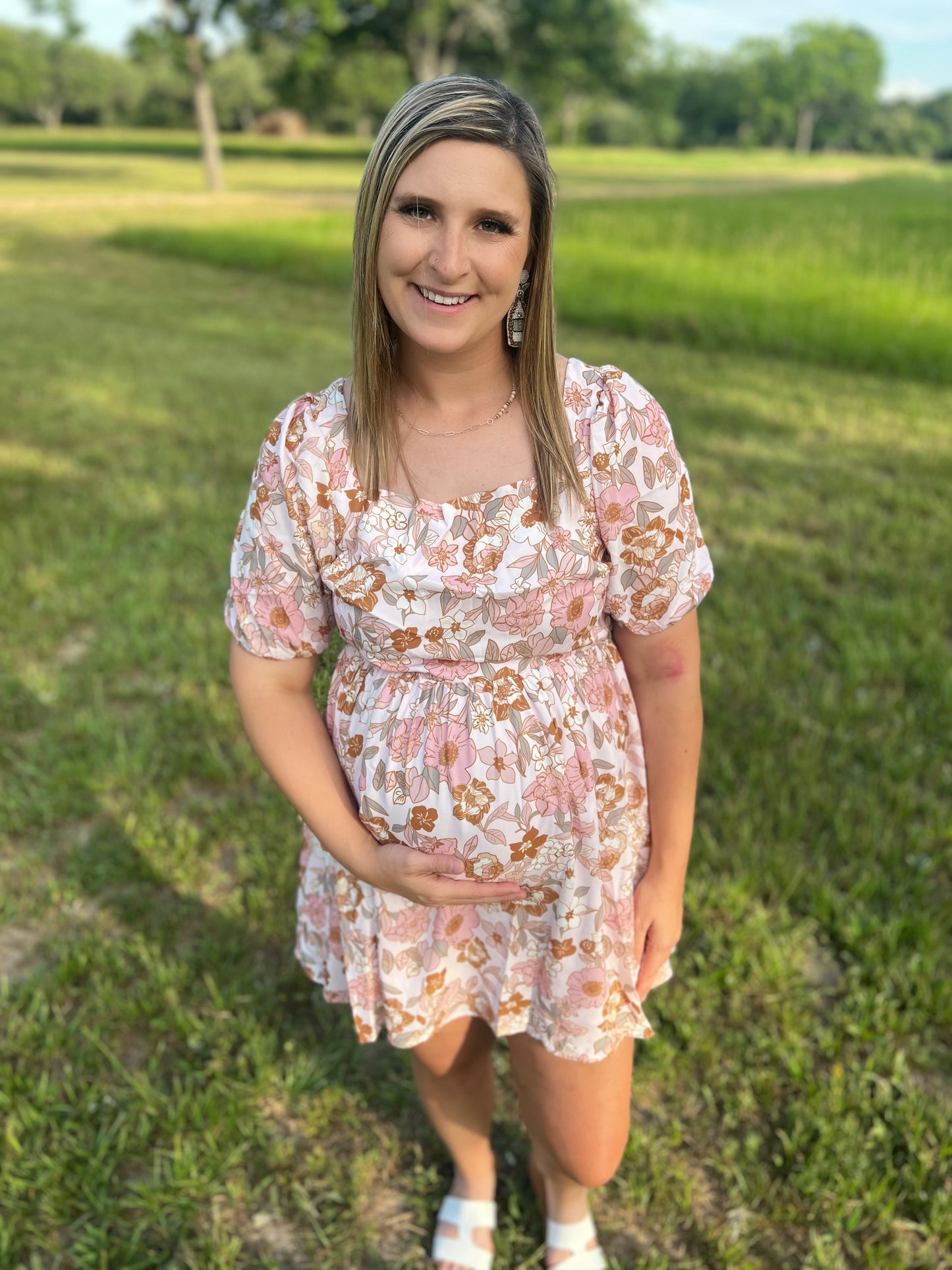 Open Back Floral Dress