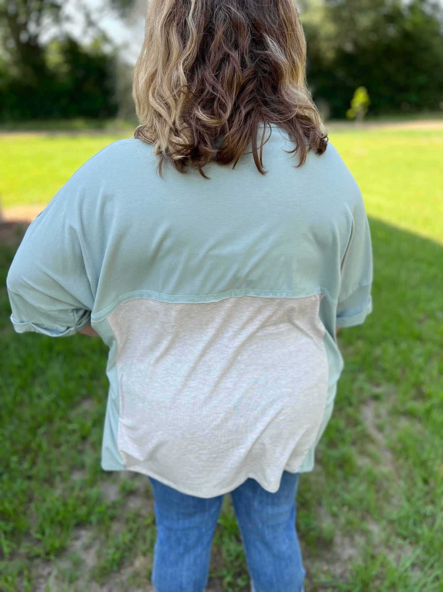 Color Block Plus Top
