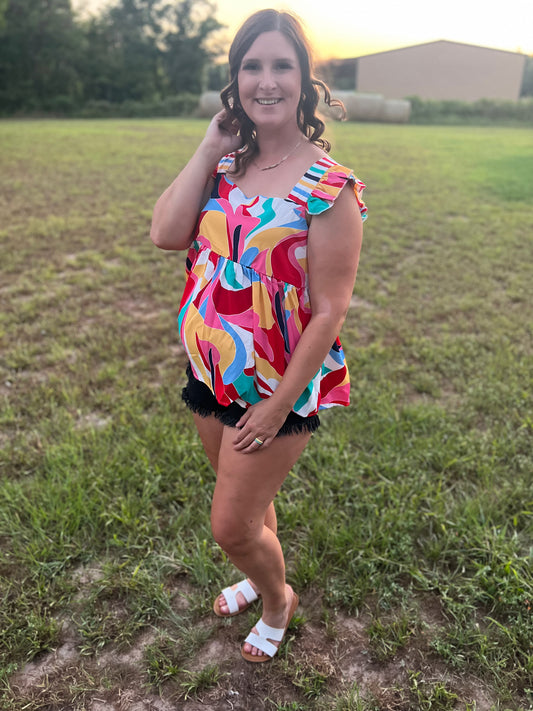 Abstract Multicolor Tank