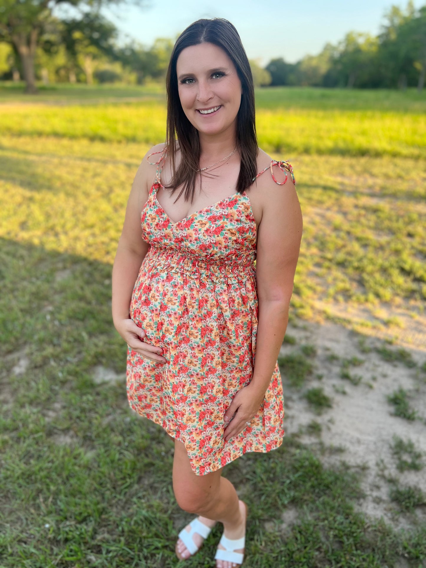 Umgee Floral Tie Dress