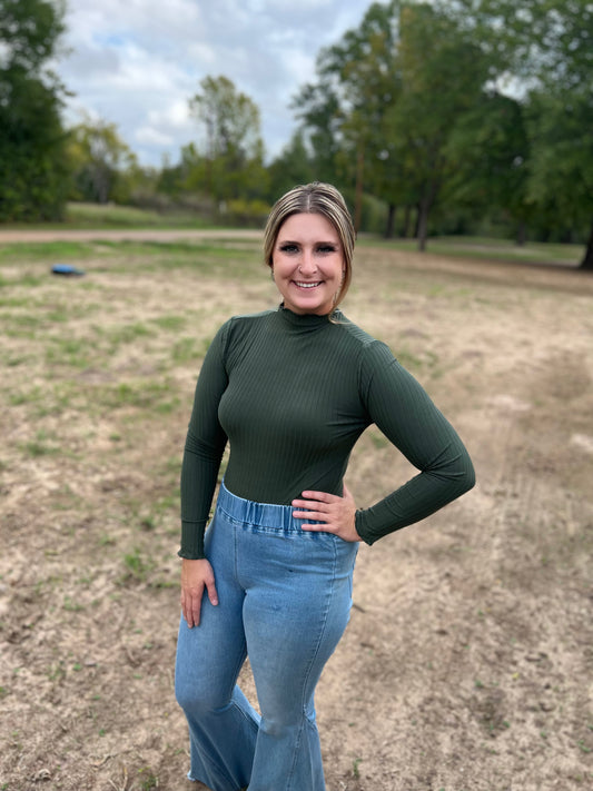 Olive LS Bodysuit