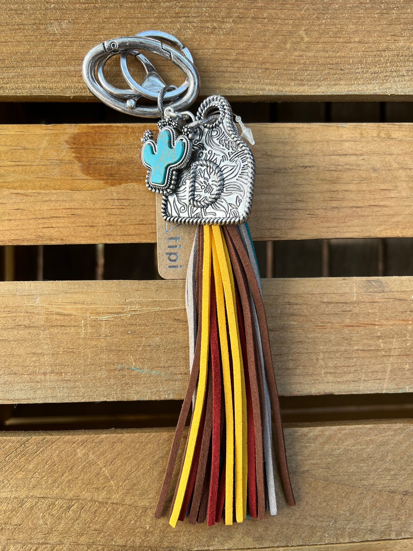 Ear Tag Initial Keychain Asst