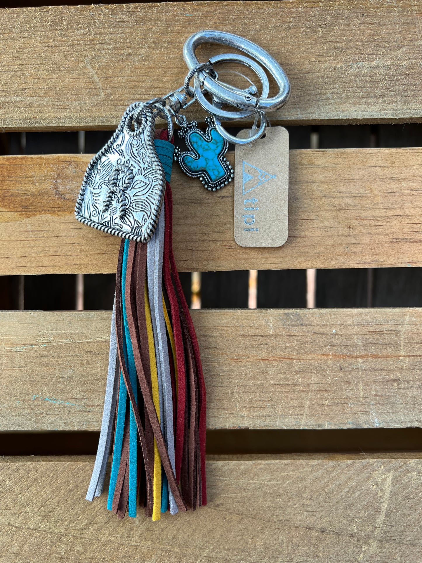 Ear Tag Initial Keychain Asst