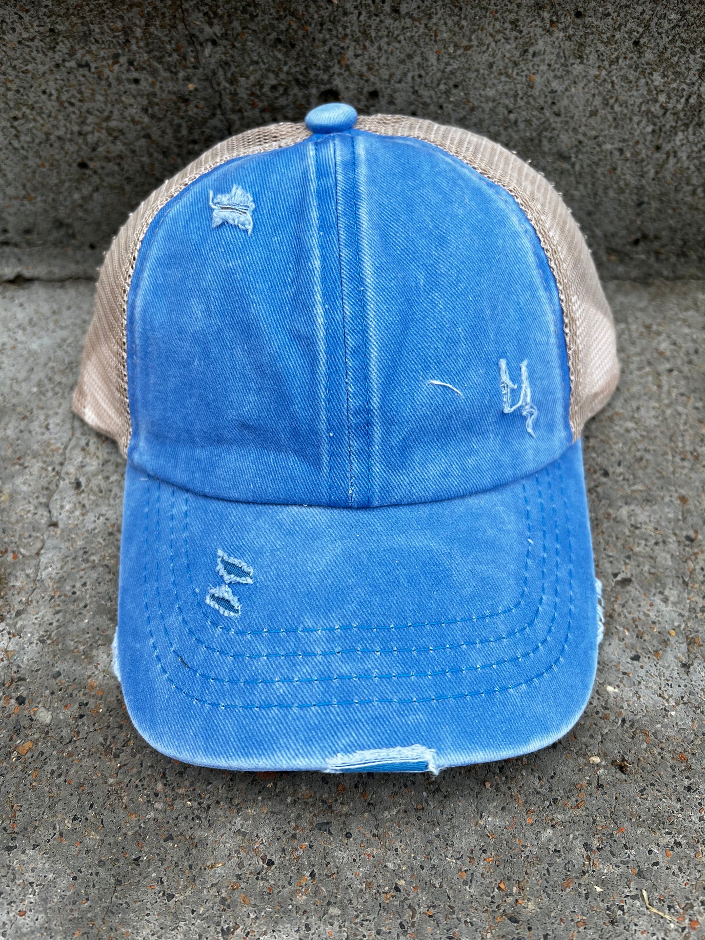 Blue CC Criss Cross Kids Cap
