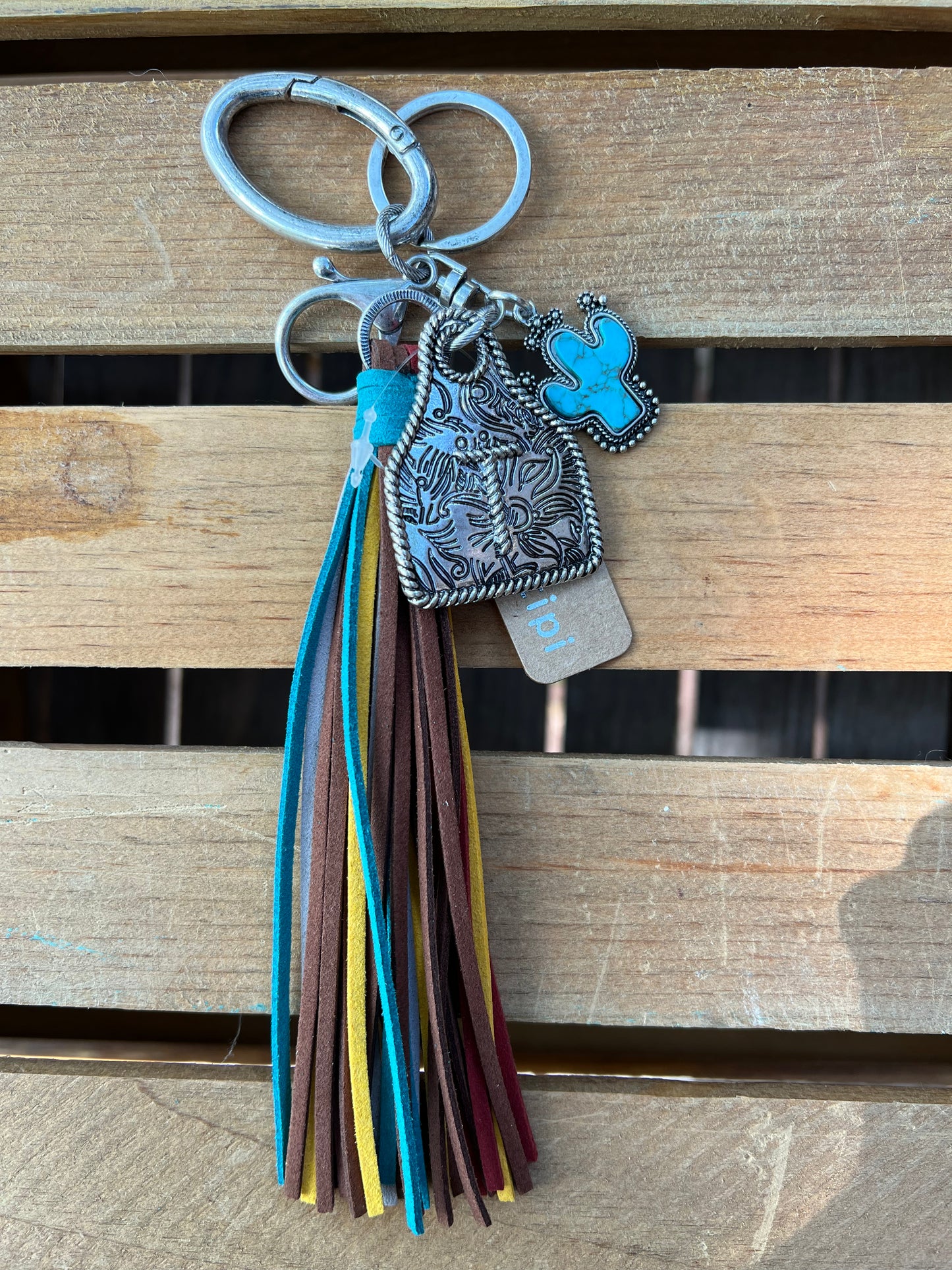Ear Tag Initial Keychain Asst