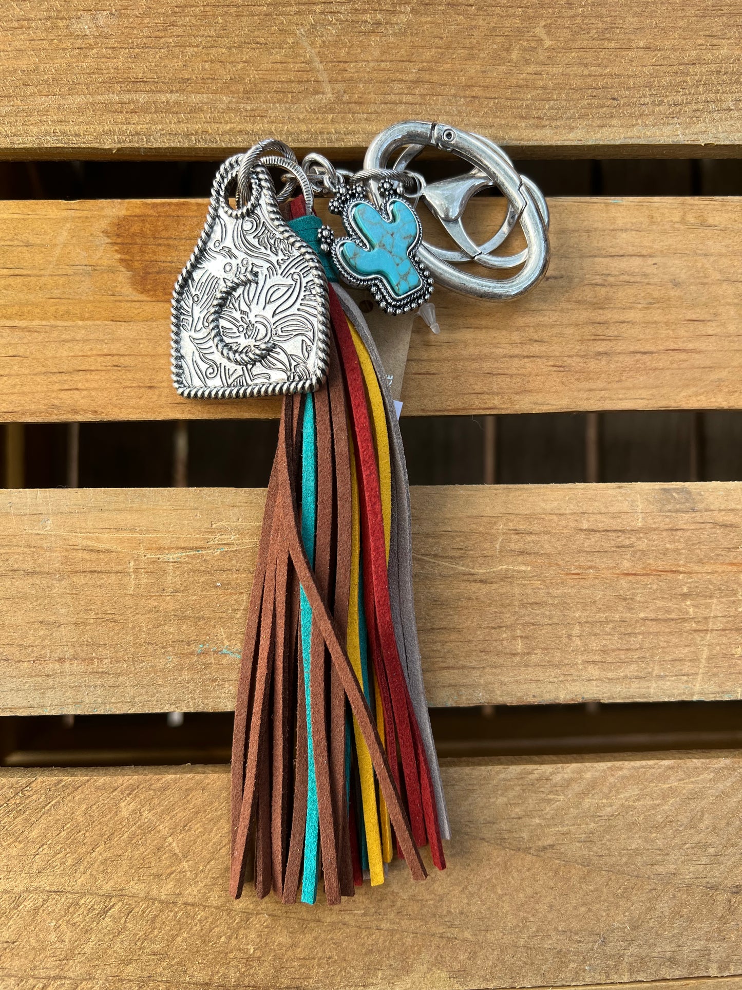 Ear Tag Initial Keychain Asst