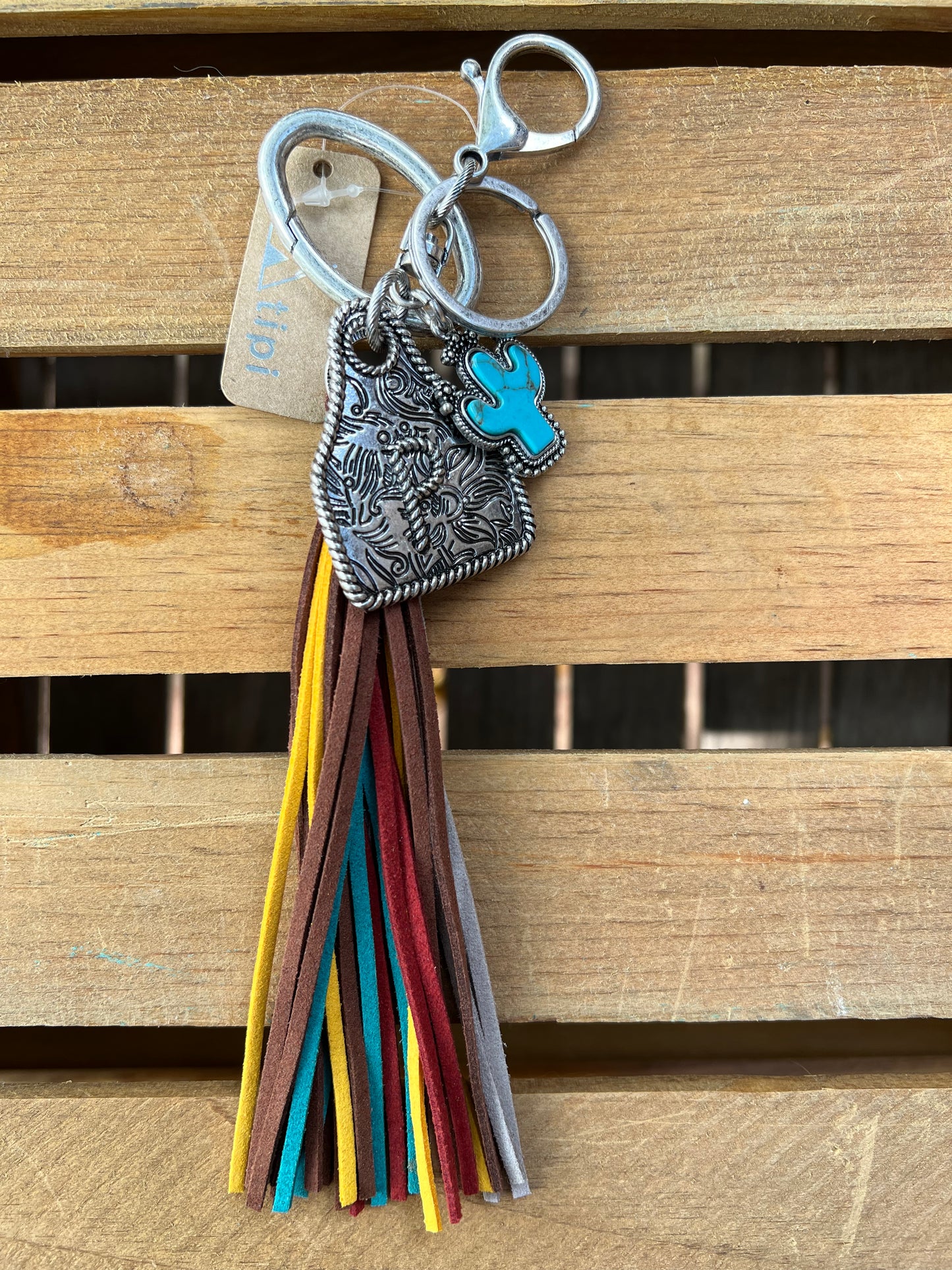 Ear Tag Initial Keychain Asst