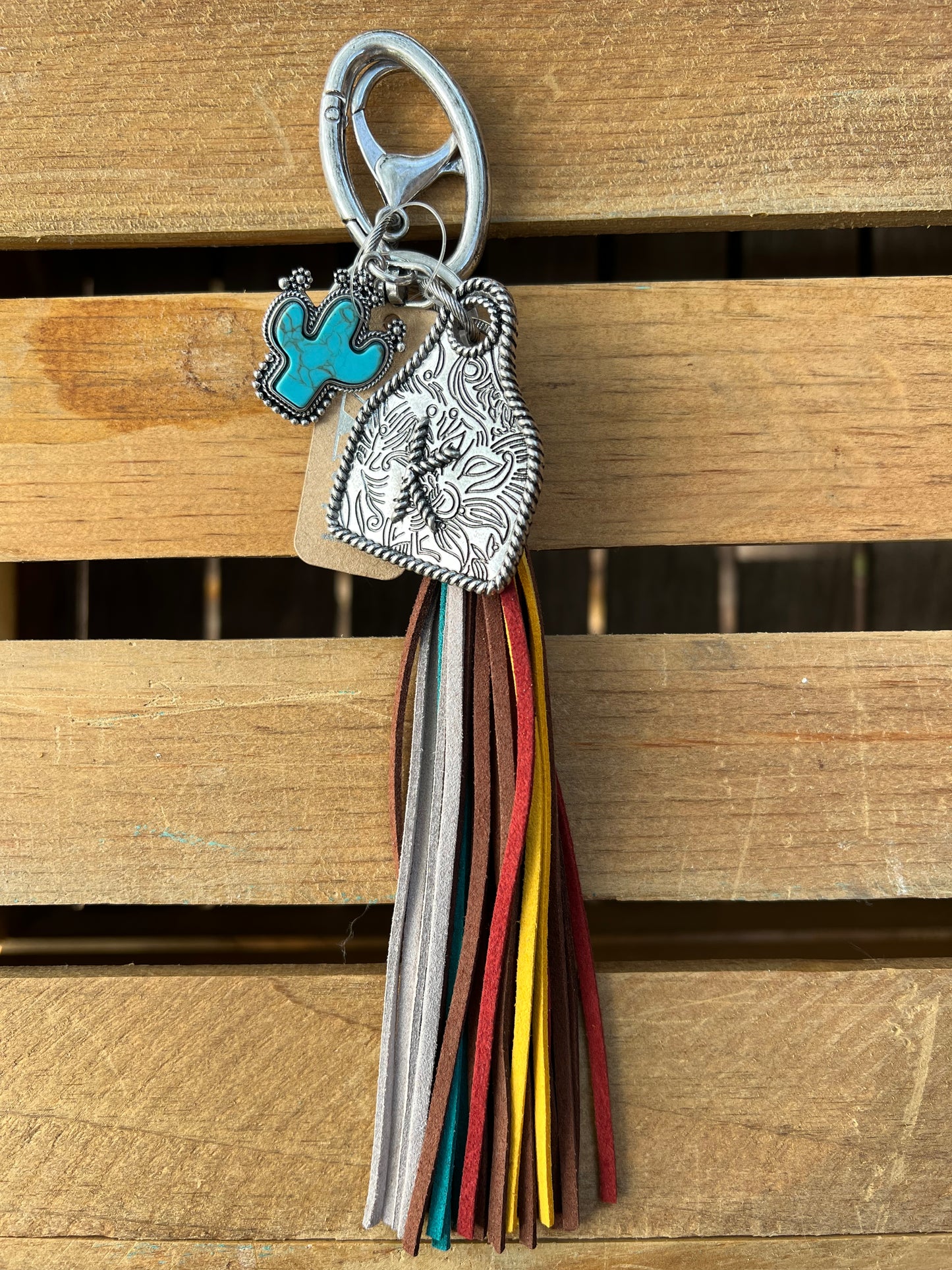 Ear Tag Initial Keychain Asst