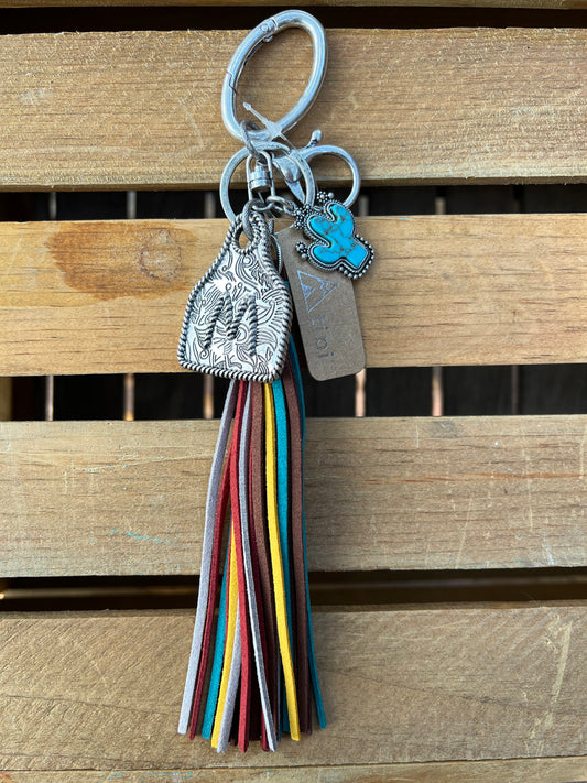 Ear Tag Initial Keychain Asst