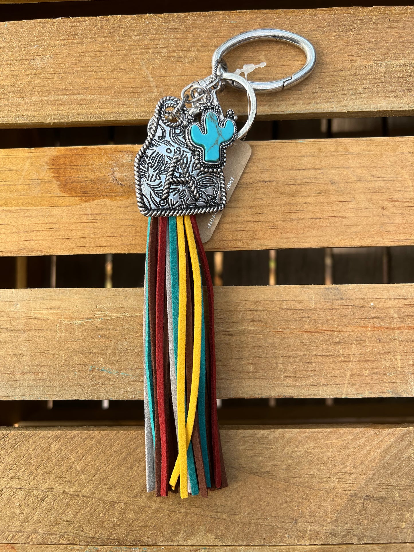 Ear Tag Initial Keychain Asst