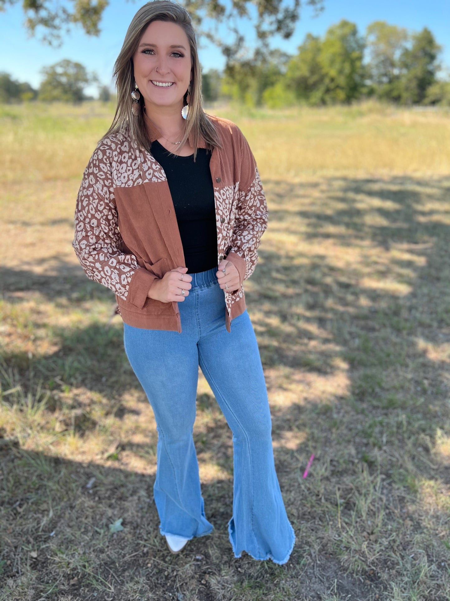 Leopard Color Block Jacket