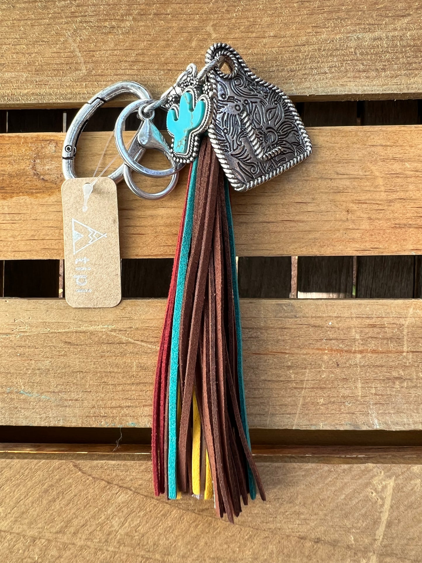 Ear Tag Initial Keychain Asst