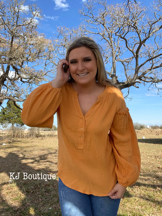Mustard Long Sleeve Top