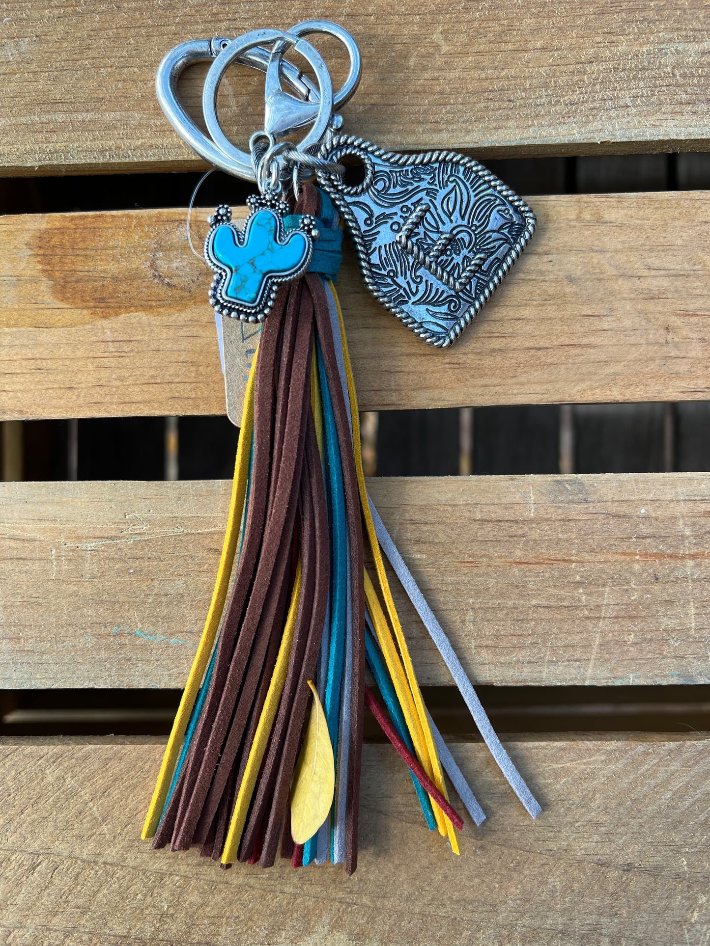 Ear Tag Initial Keychain Asst