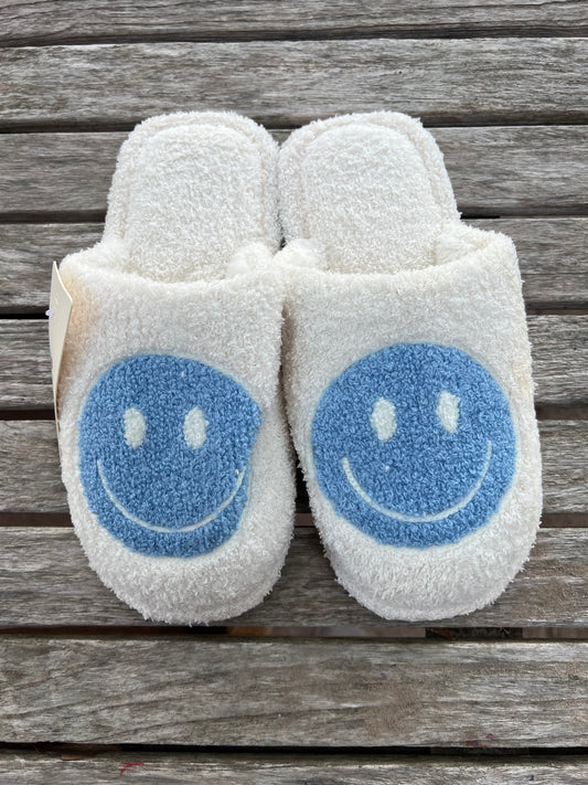 Blue Emoji Slippers