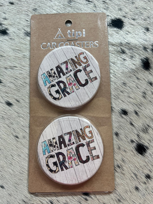 Amazing Grace Car Coasters